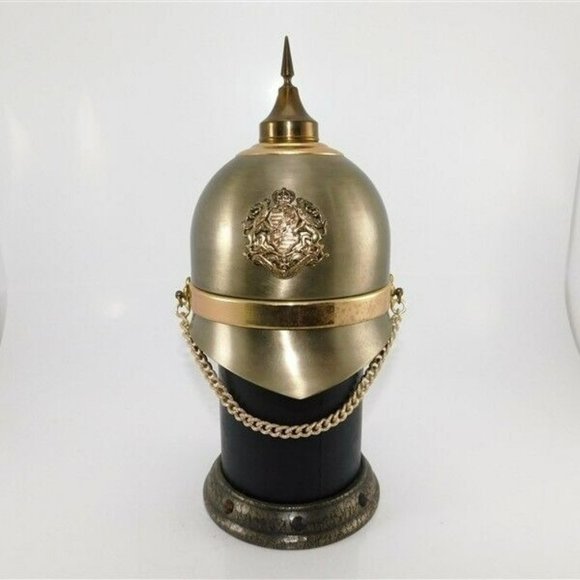 007/2158 German Pickelhaubl Spiked Military Helmart Décor/ Decanter - 11" Tall - Picture 1 of 6